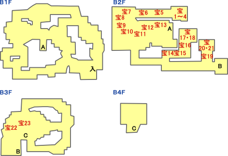ドラクエ3攻略 攻略マップ サマンオサ南の洞窟